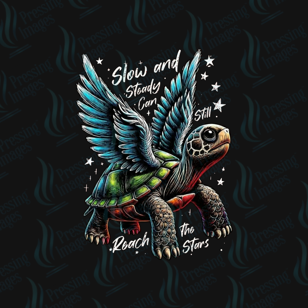 DTF 7437 Slow and Steady — detail view — Pressing Images Canada