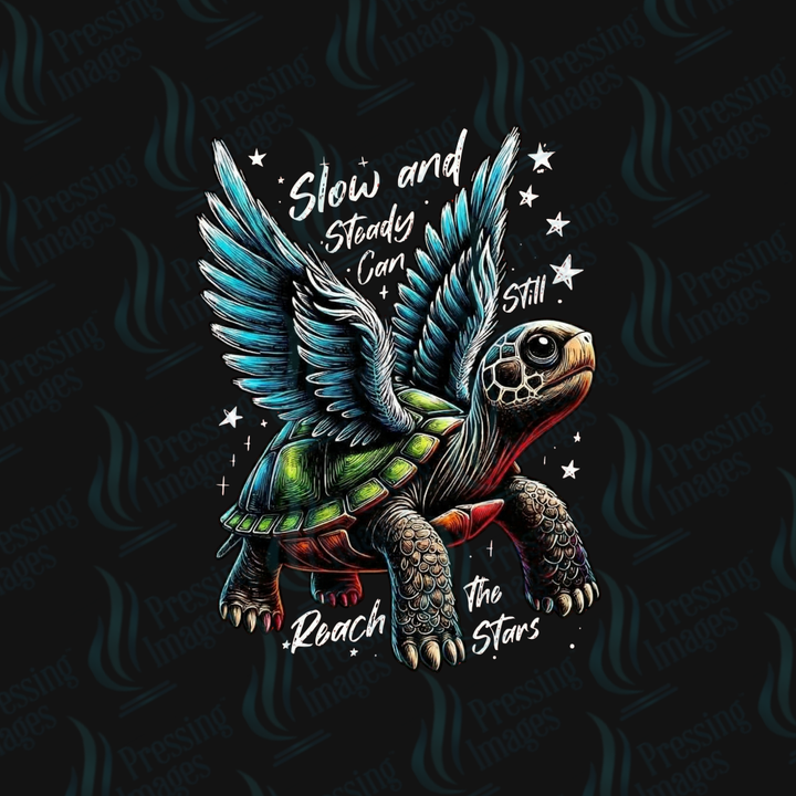 DTF 7437 Slow and Steady — detail view — Pressing Images Canada