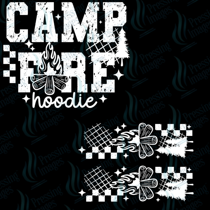 UVD 7449 Camp Fire Hoodie — application example — Pressing Images Canada