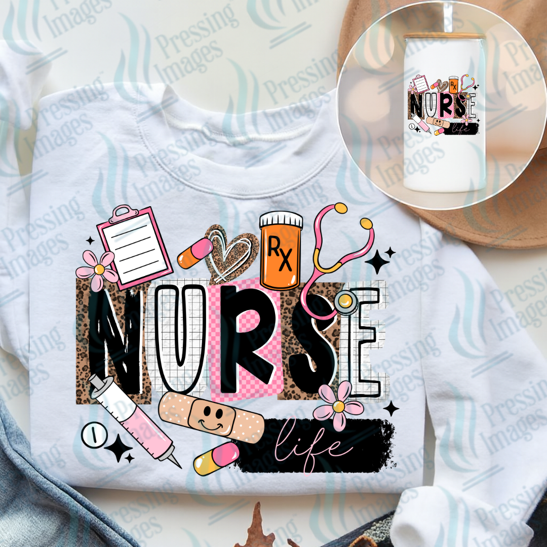 DTF 7450 Nurse Rn School Nurse — detail view — Pressing Images Canada