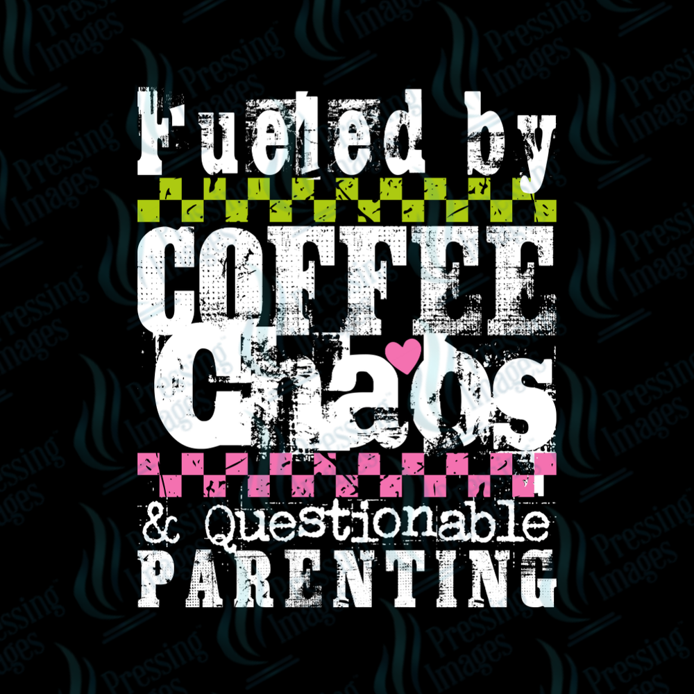 UVD 7457 Fueled By Coffee Chaos — detail view — Pressing Images Canada