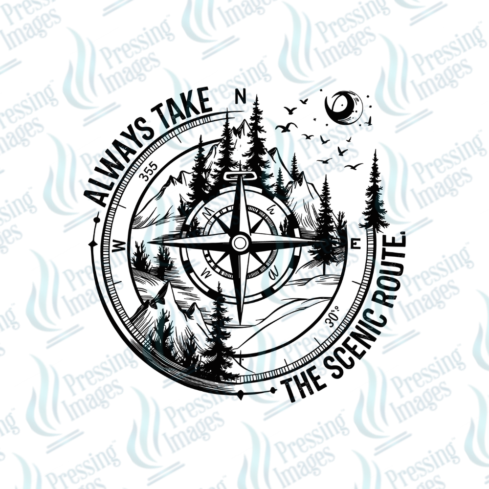 UVD 7468 Always Take The Scenic Route — detail view — Pressing Images Canada