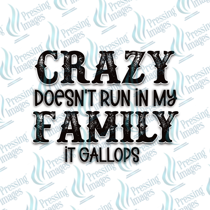 UVD 7489 Crazy Doesn't Run In My Family — detail view — Pressing Images Canada