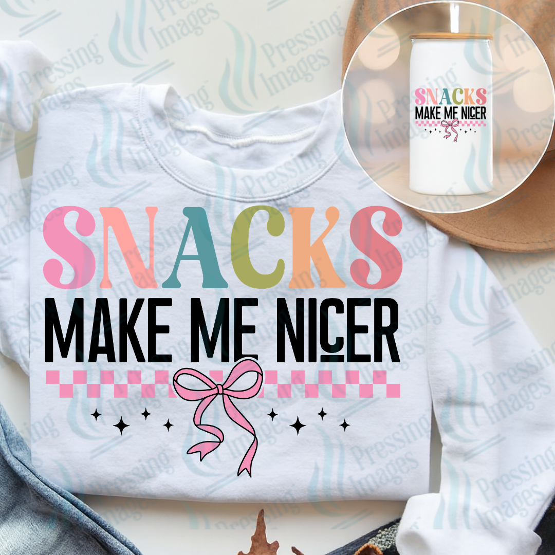DTF 7492 Snacks Make Me Nicer
