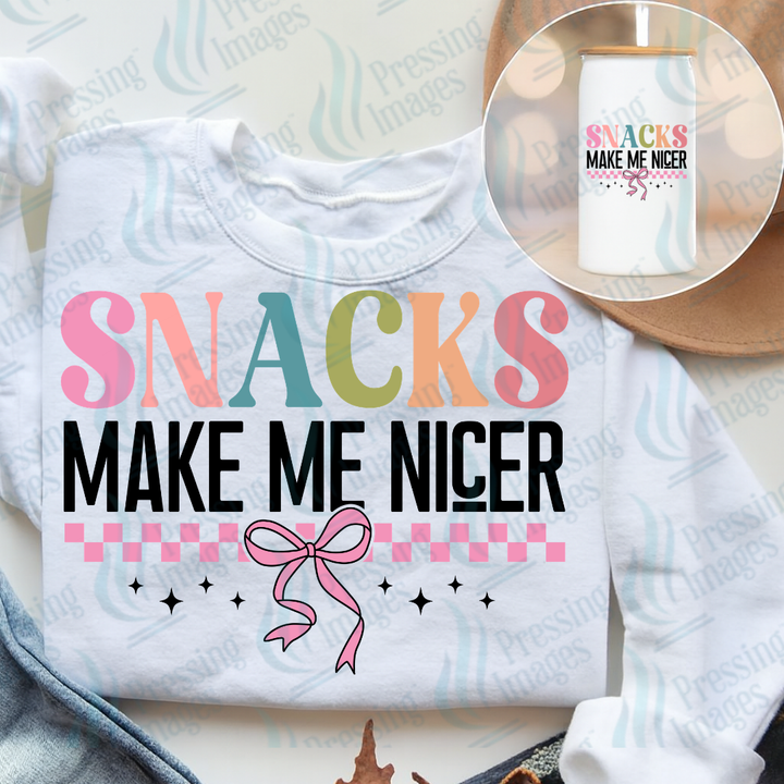 DTF 7492 Snacks Make Me Nicer