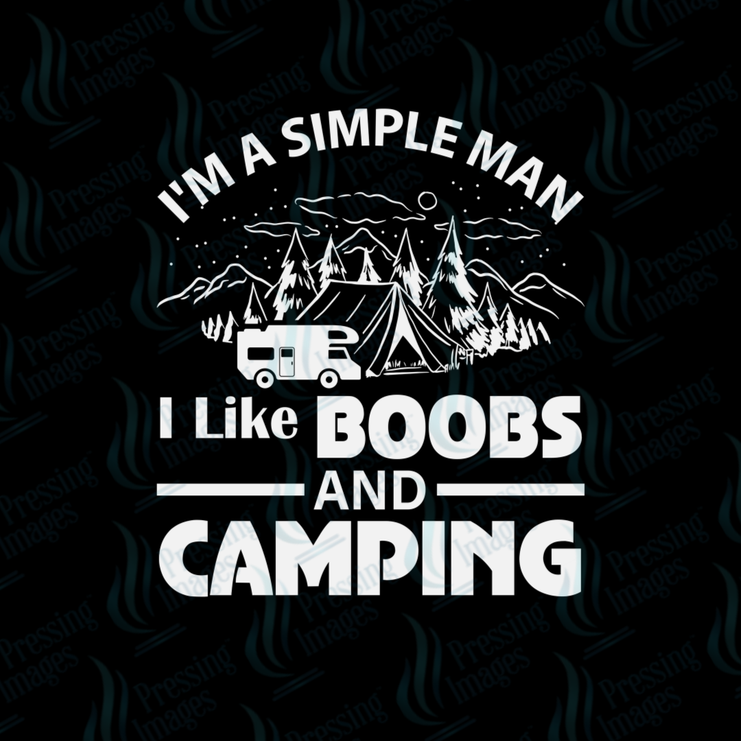 DTF 7548 I'm A Simple Man — detail view — Pressing Images Canada