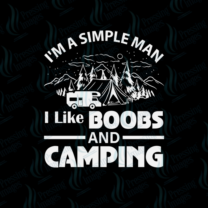 DTF 7548 I'm A Simple Man — detail view — Pressing Images Canada