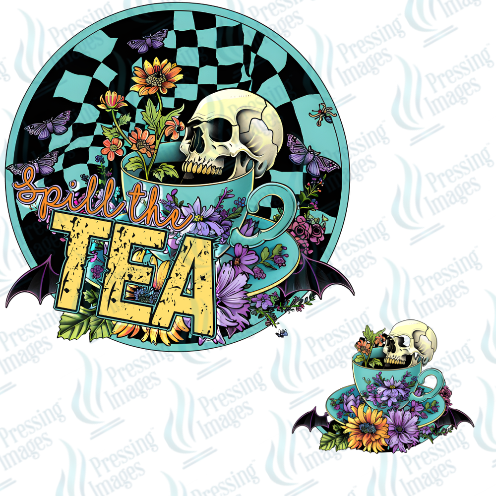 UVD 7551 Spill The Tea — detail view — Pressing Images Canada