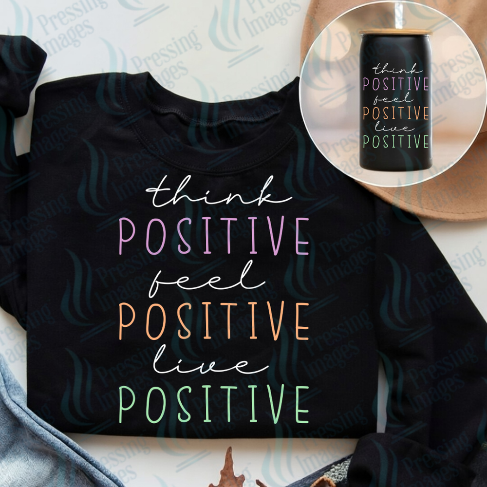 UVD 7555 Think Positive — detail view — Pressing Images Canada