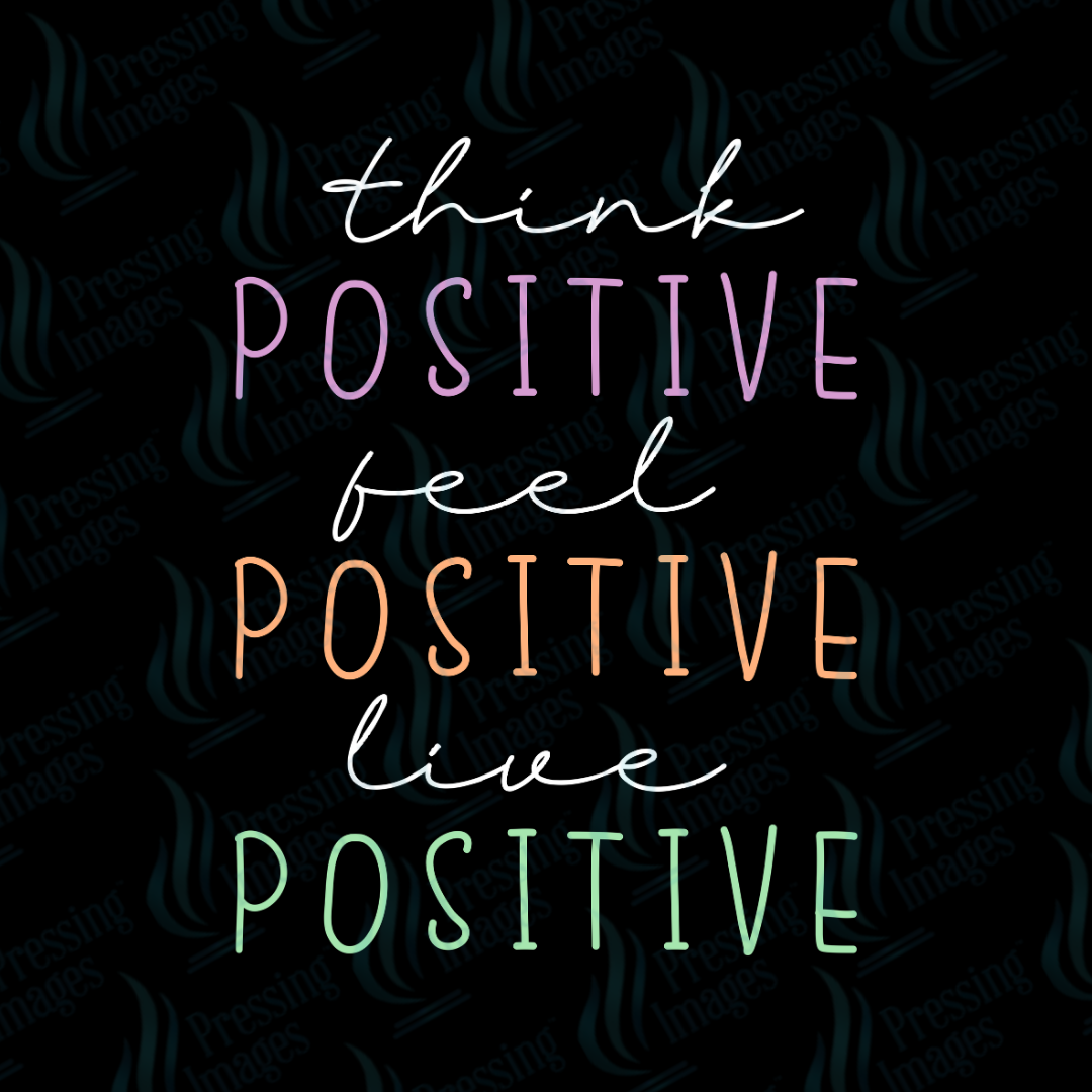 UVD 7555 Think Positive — size reference — Pressing Images Canada