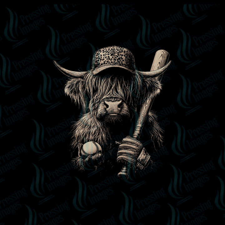 DTF 7577 Softball Highland Cow