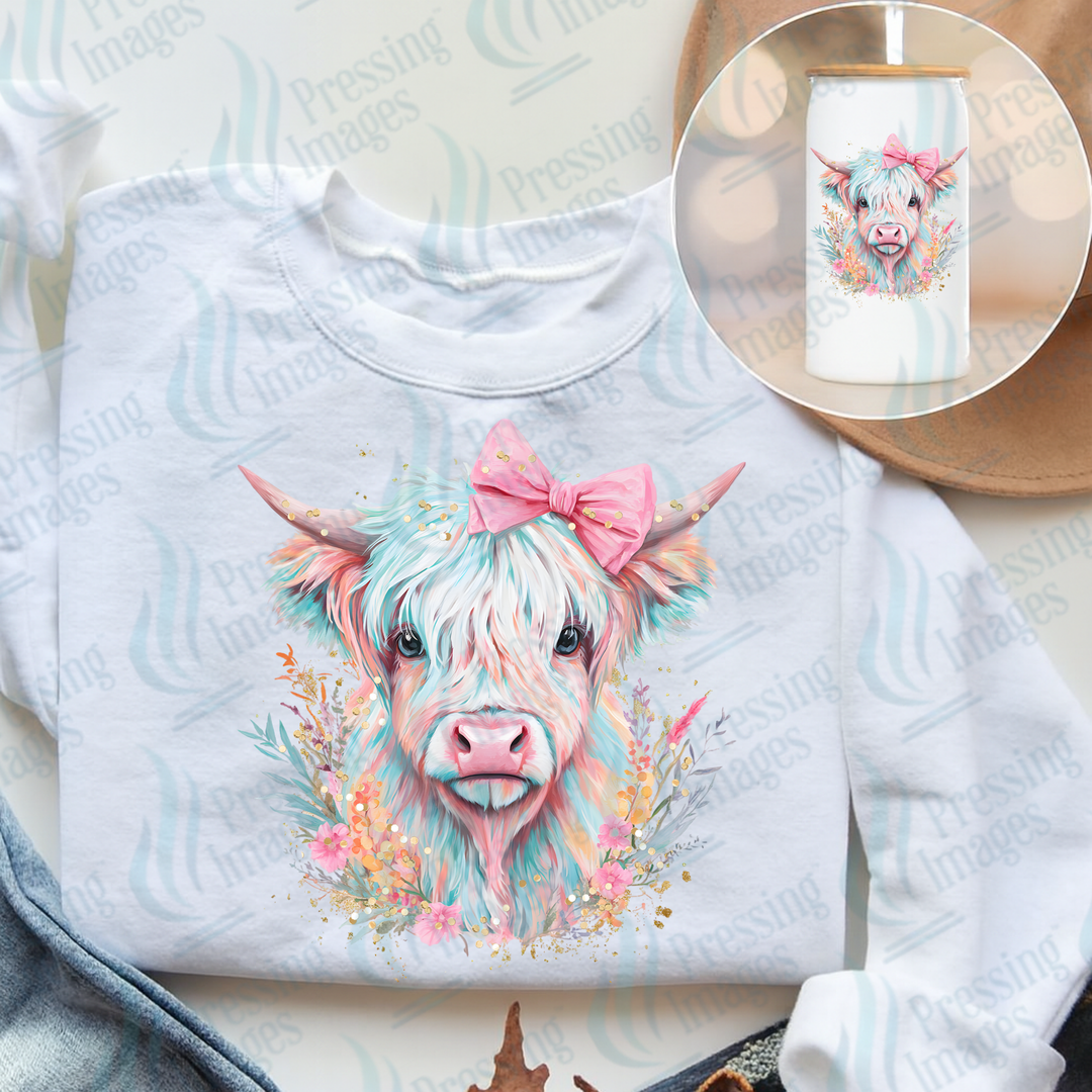 DTF 7580 Pastel Cow — Pressing Images Canada