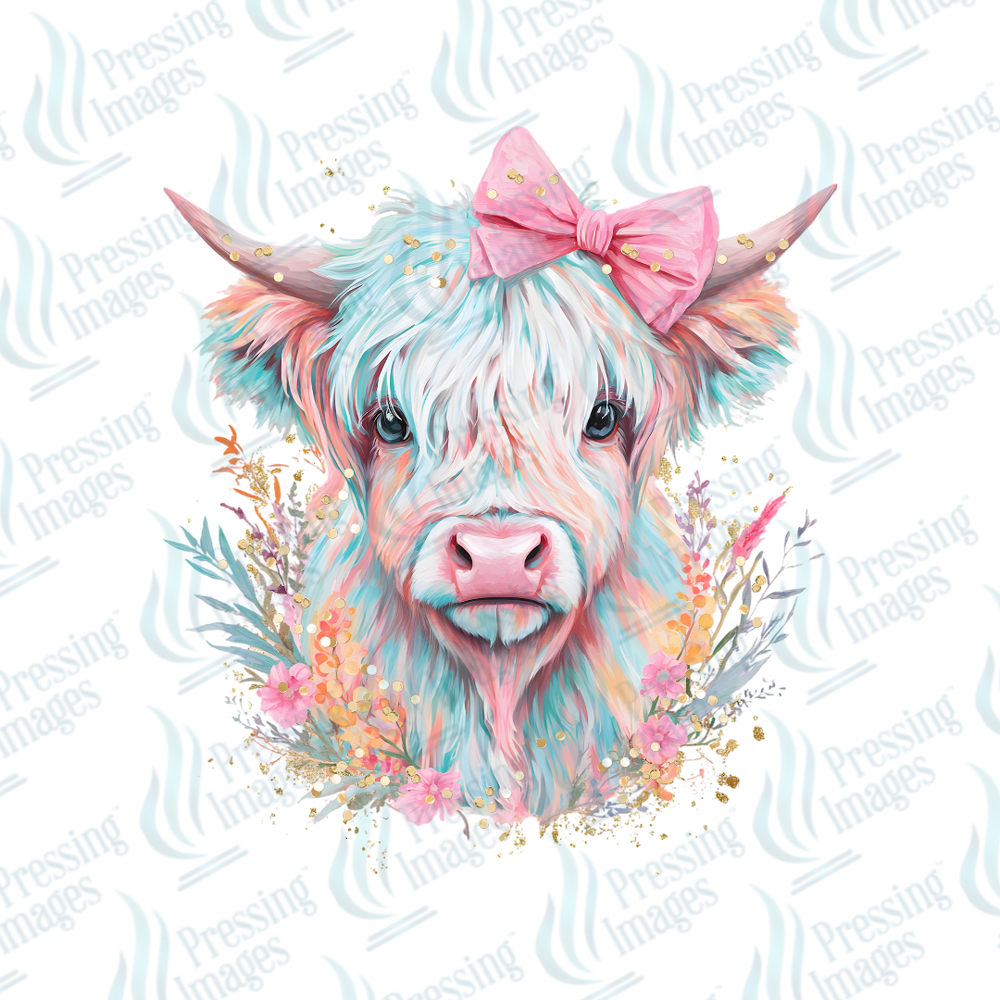 UVD 7580 Pastel Cow — detail view — Pressing Images Canada