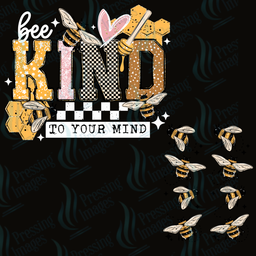 Be Kind w/sleeves DTF Transfer | Pressing Images (DTF 7587)