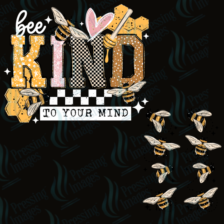 Be Kind w/sleeves DTF Transfer | Pressing Images (DTF 7587)