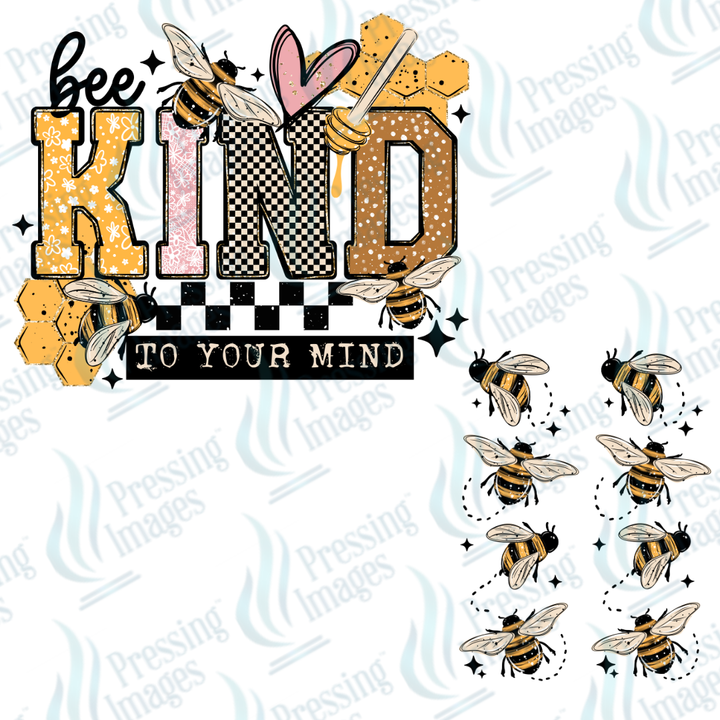 Be Kind w/sleeves DTF Transfer | Pressing Images (DTF 7587)