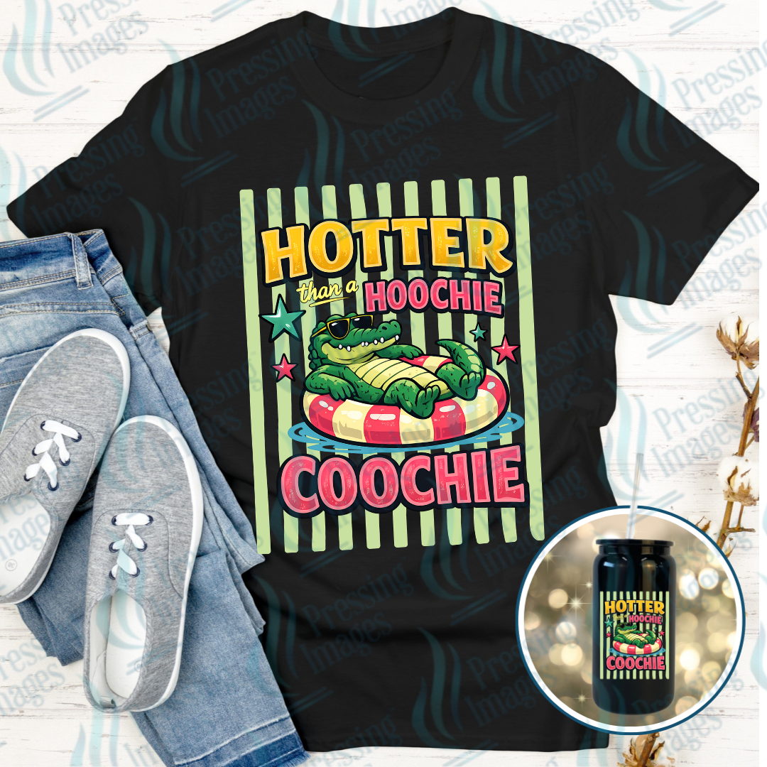 Hotter Than A Hochie Coochie Stripes DTF Transfer | Pressing Images (DTF 7590)