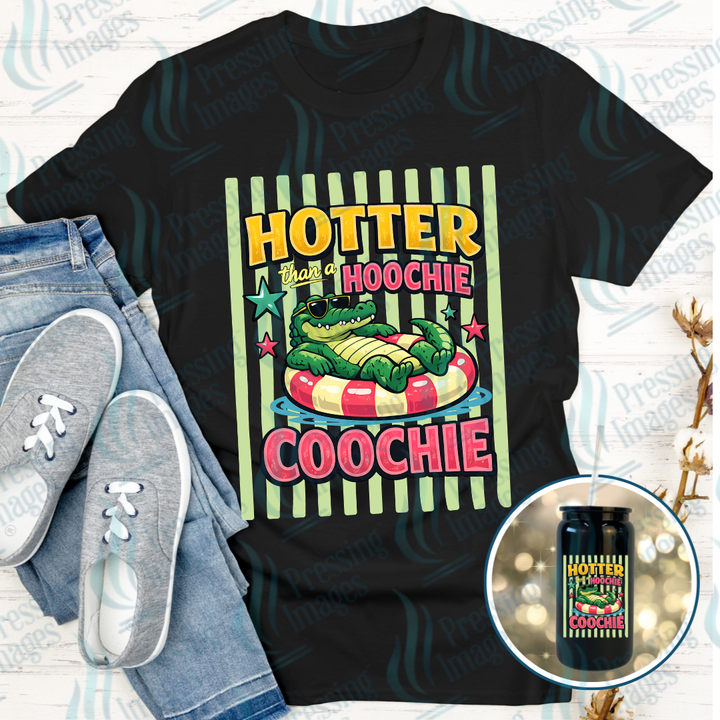 Hotter Than A Hochie Coochie Stripes DTF Transfer | Pressing Images (DTF 7590)