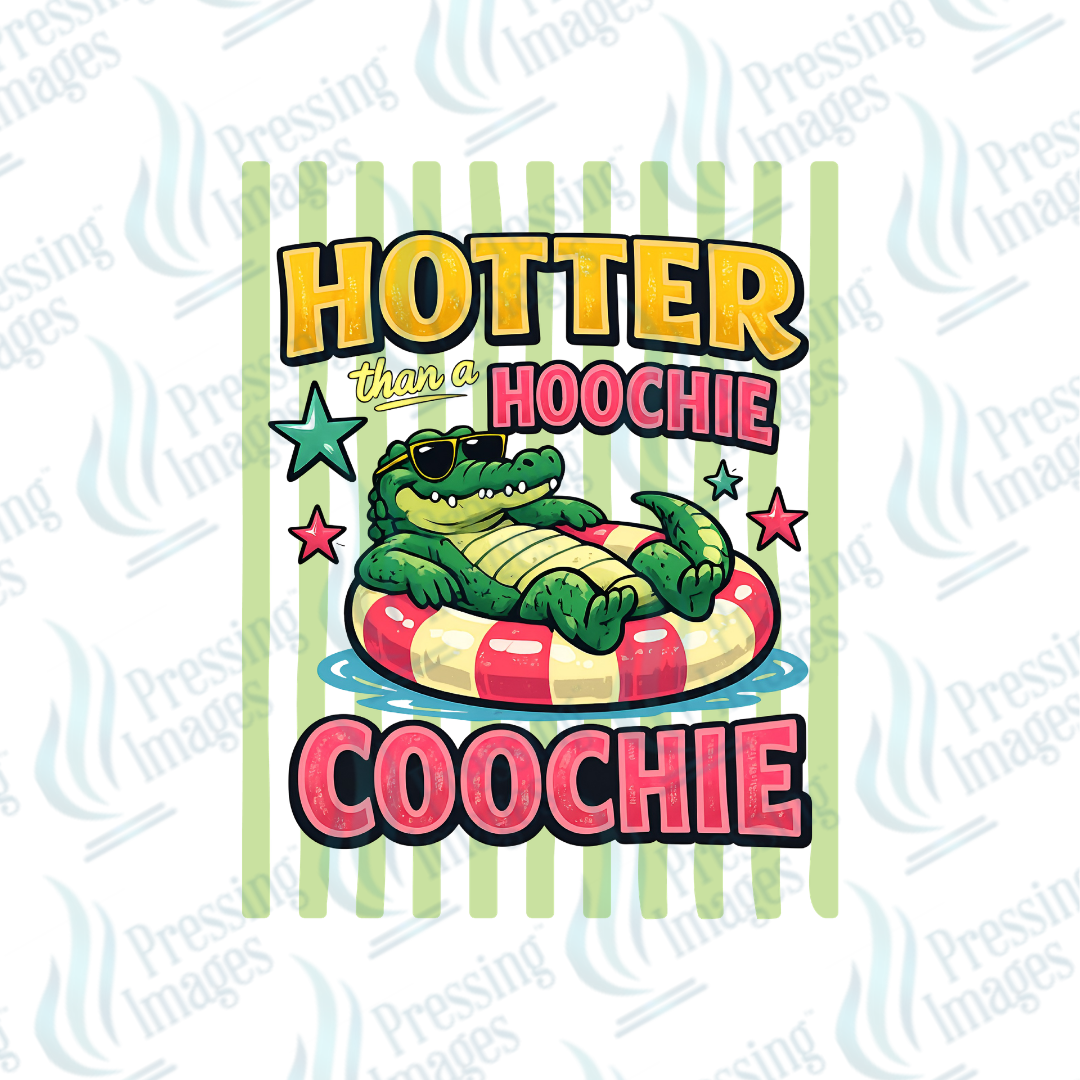 Hotter Than A Hochie Coochie Stripes DTF Transfer | Pressing Images (DTF 7590)