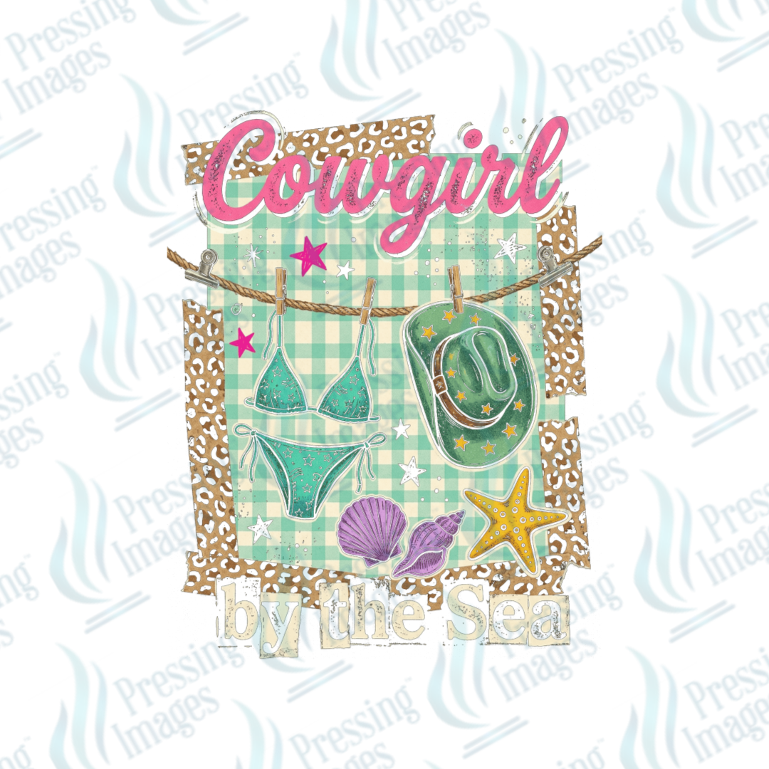 Cowgirl Sea Bikini DTF Transfer | Pressing Images (DTF 7604)