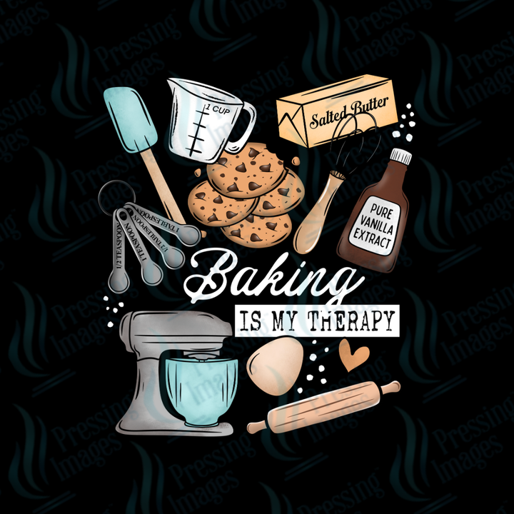 DTF 7606 Baking Is My Therapy
