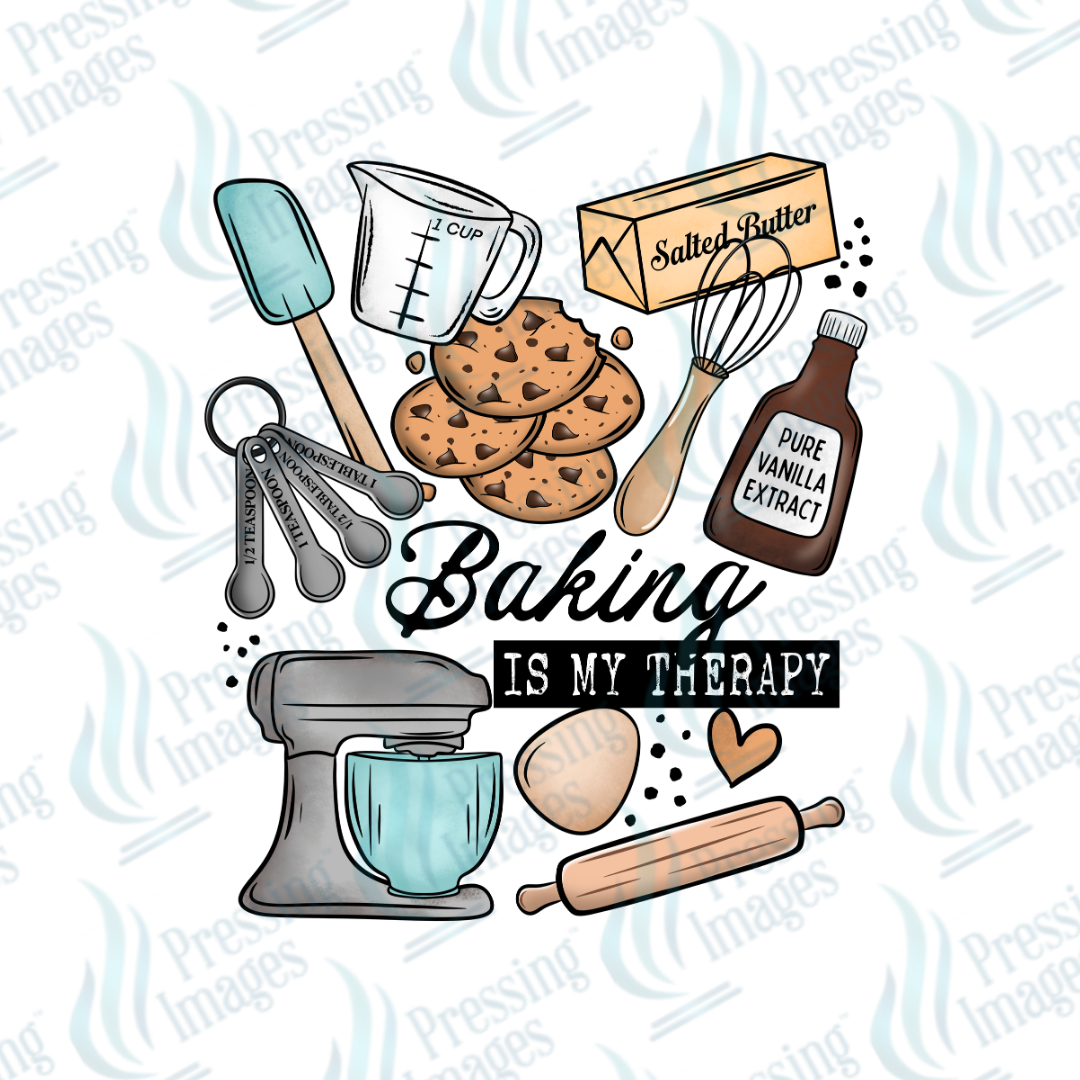 DTF 7606 Baking Is My Therapy