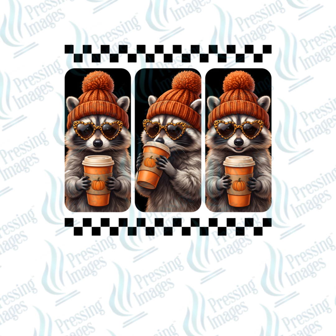 Fall Racoons  Pressing Images (DTF 7641)