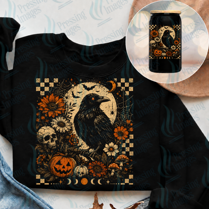 UVD 7642 Vintage Spooky Raven