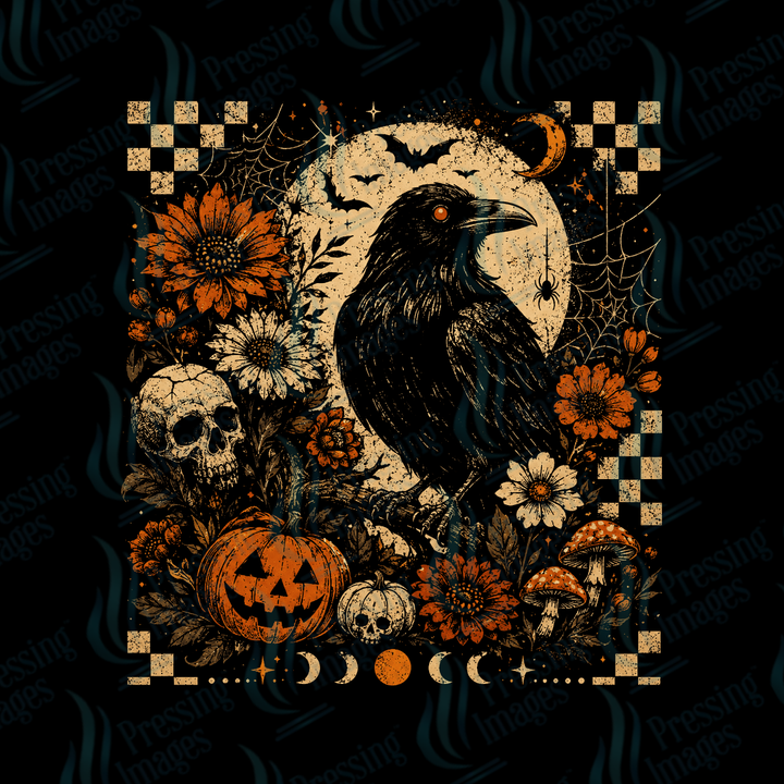 UVD 7642 Vintage Spooky Raven
