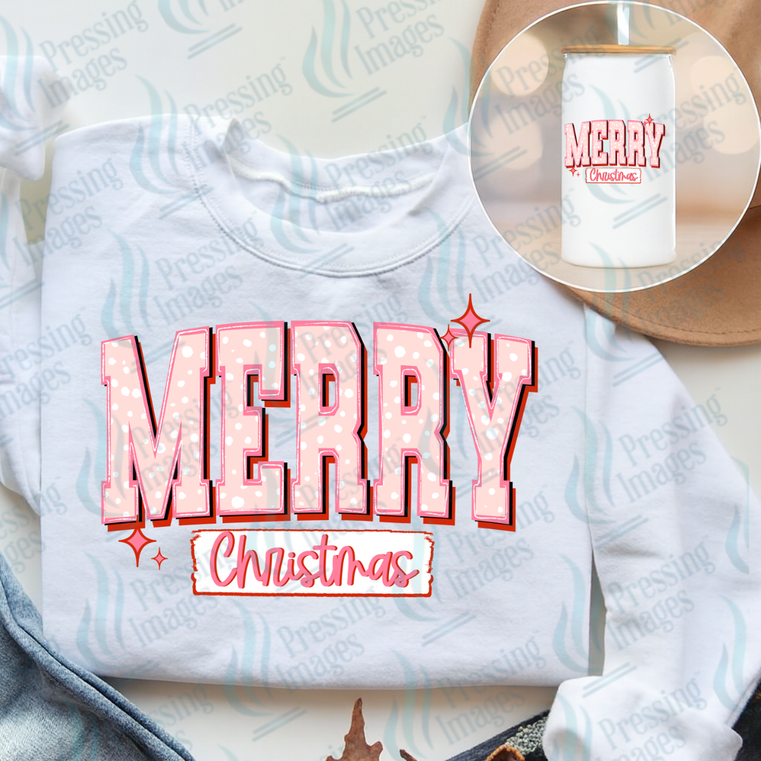 Merry Christmas Varsity PINK| Pressing Images (#7674)