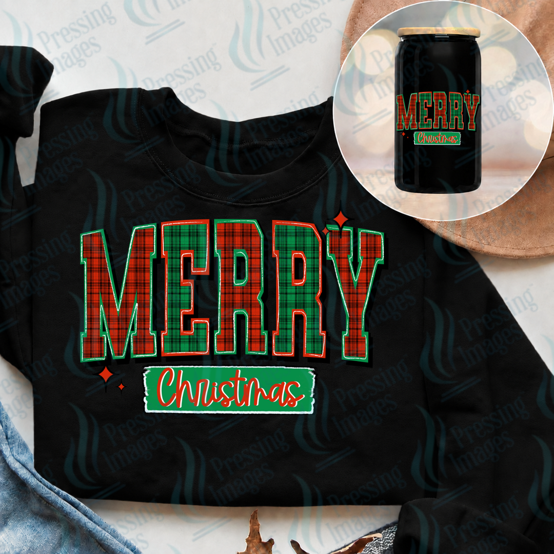 Merry Christmas Varsity Plaid | Pressing Images (#7674)
