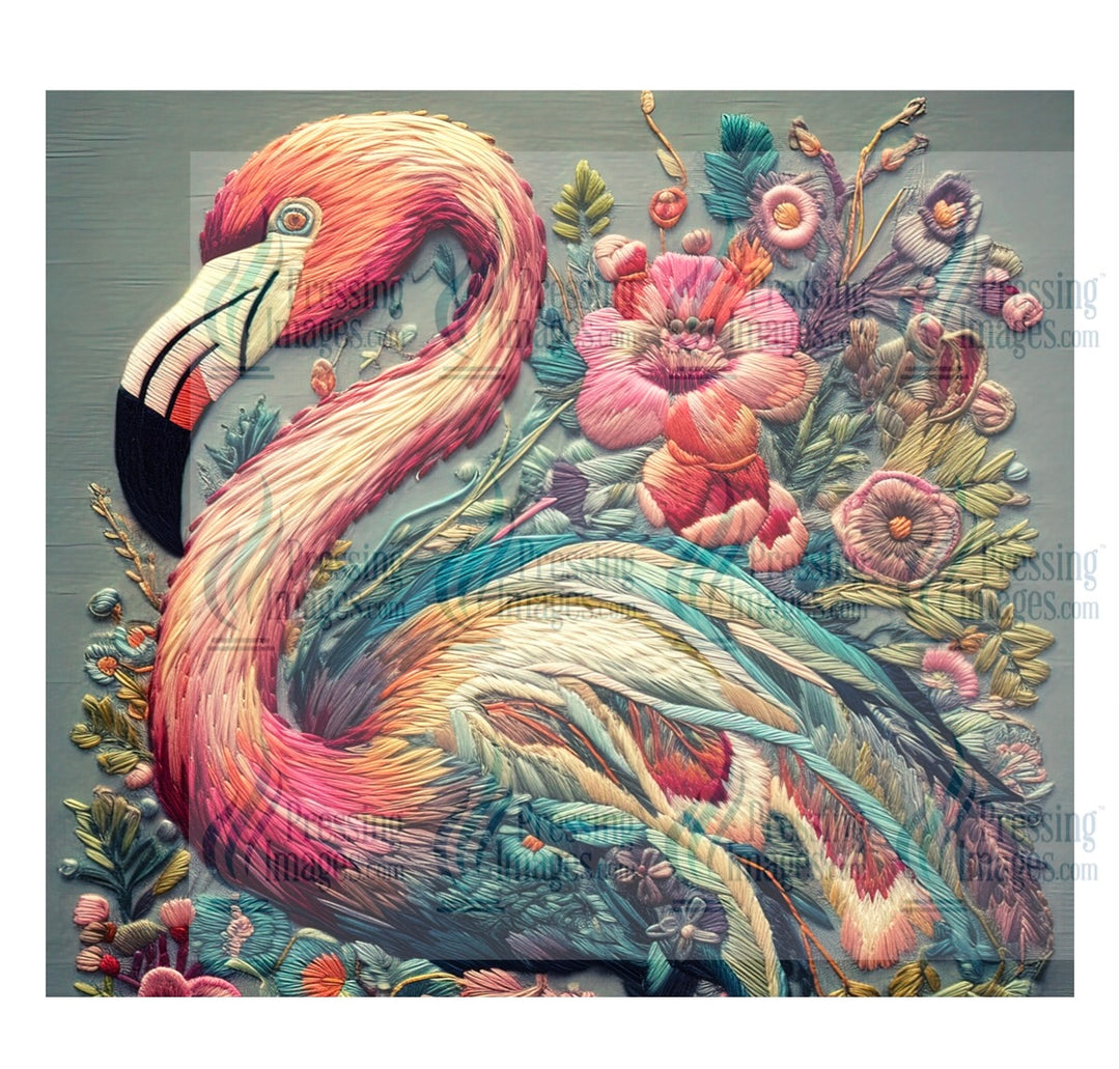 4916 Flamingo tumbler Wrap