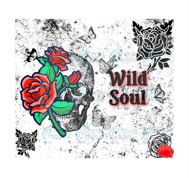 4950 Skull tumbler Wrap.