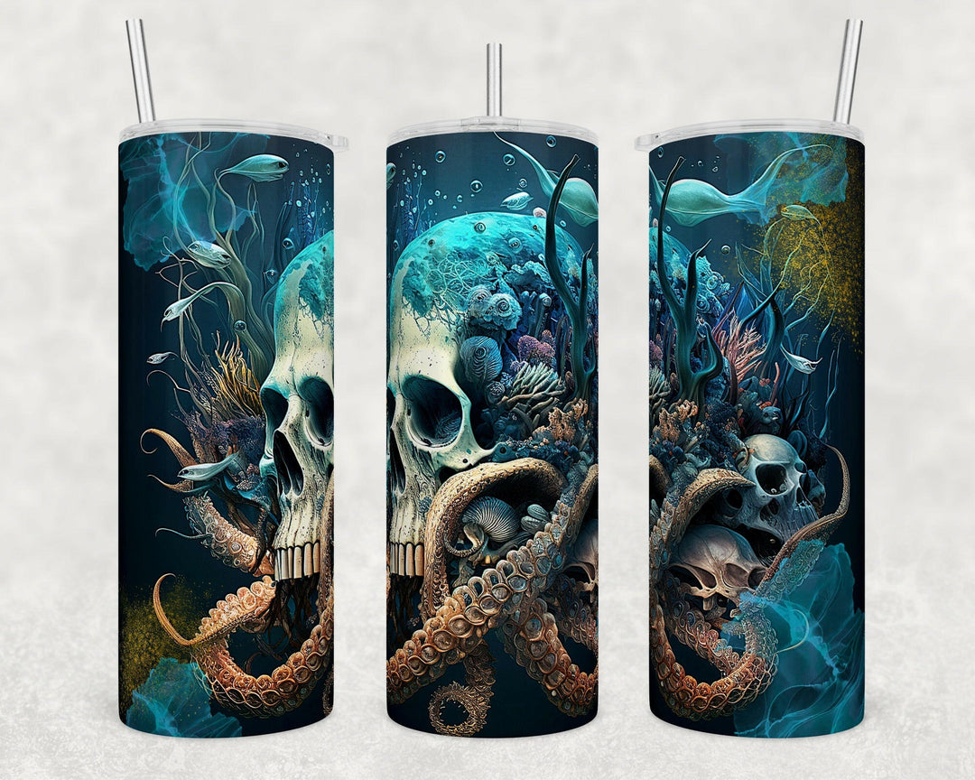 4946 Skull tumbler Wrap.