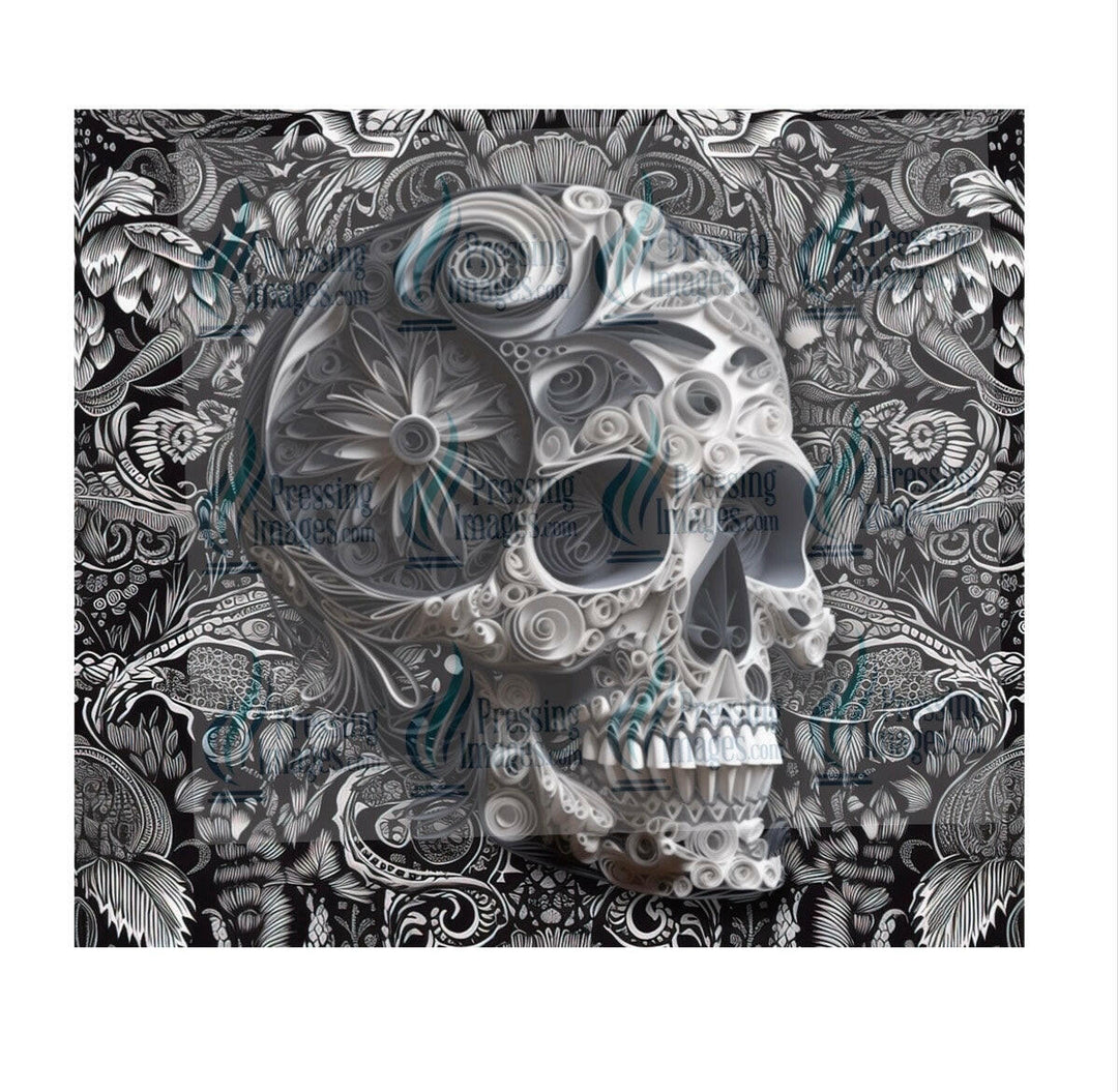 4930 Skull tumbler Wrap.