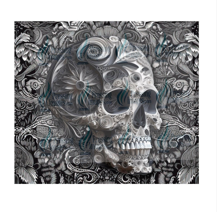 4930 Skull tumbler Wrap.