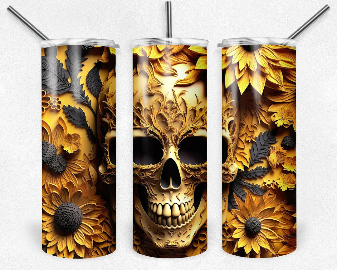 8114 skull tumbler wrap.
