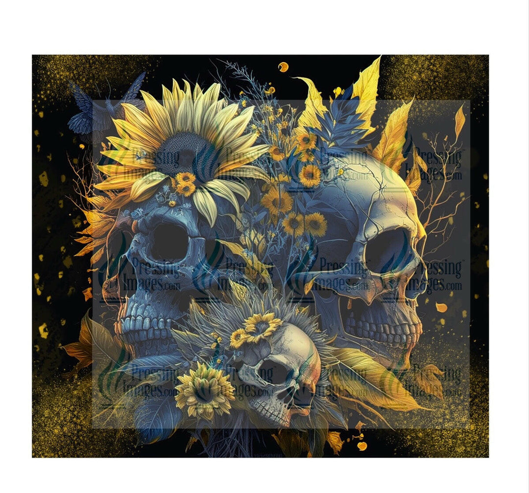 4947 Skull tumbler Wrap.