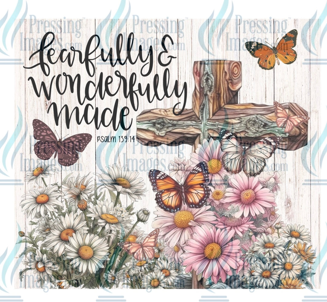 8312 Fearfully and wonderfully made tumbler wrap
