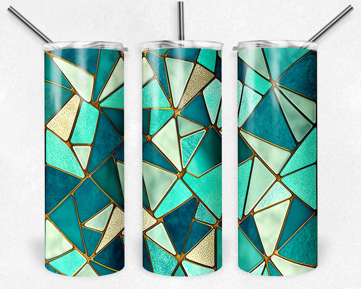 8038  stained glass tumbler Wrap