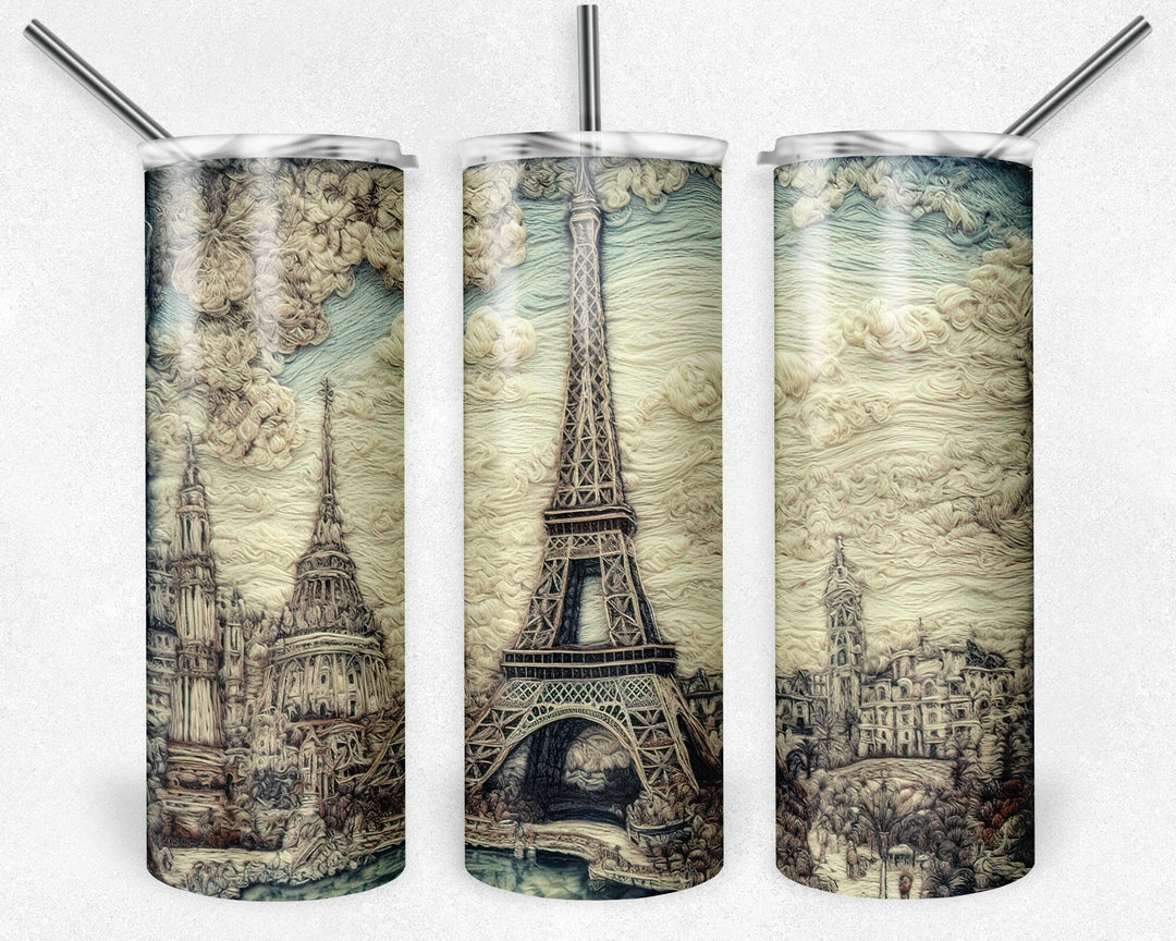 4928 Eiffel Tower tumbler Wrap.