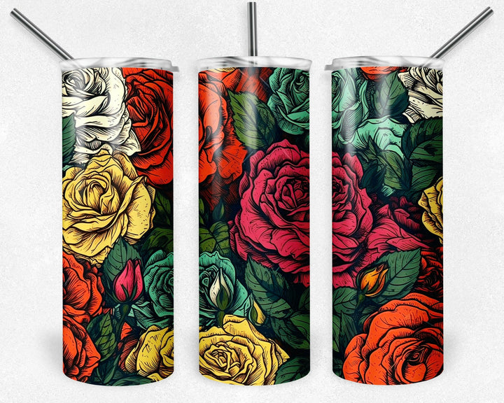 4847 flower Tumbler Wrap.