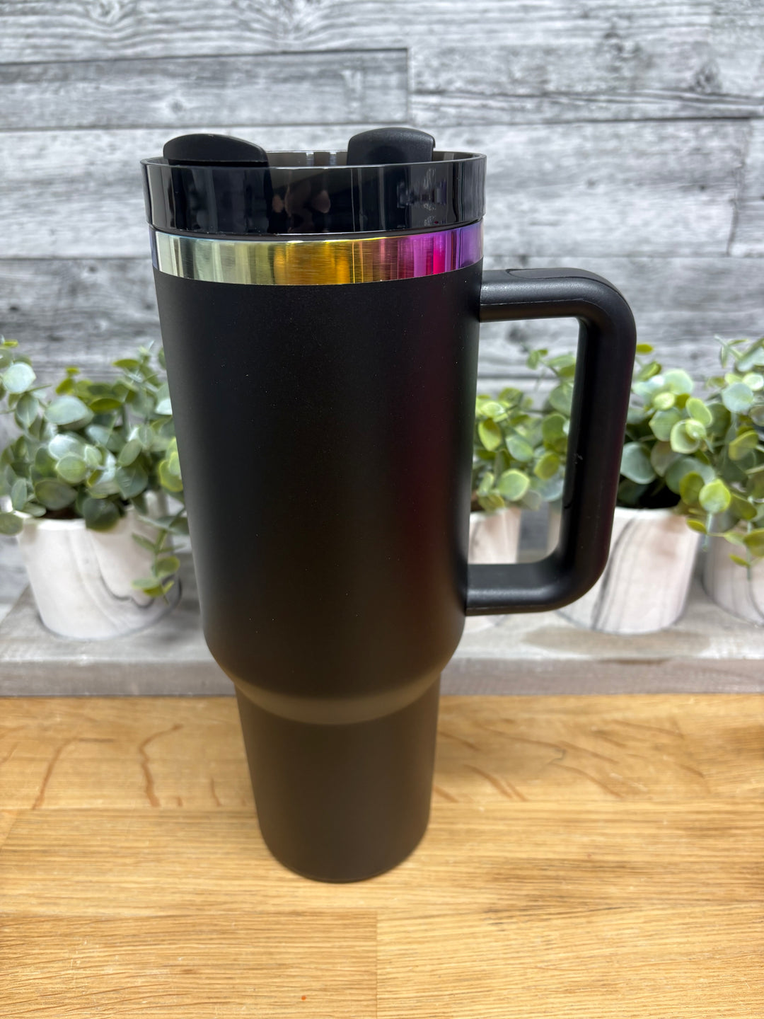 40oz black tumbler (engrave)