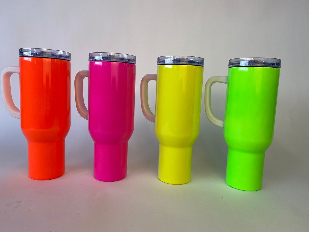 40oz Neon sublimation tumbler