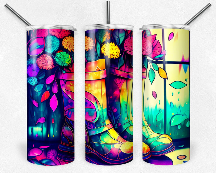 8023 Boots stained glass tumbler Wrap