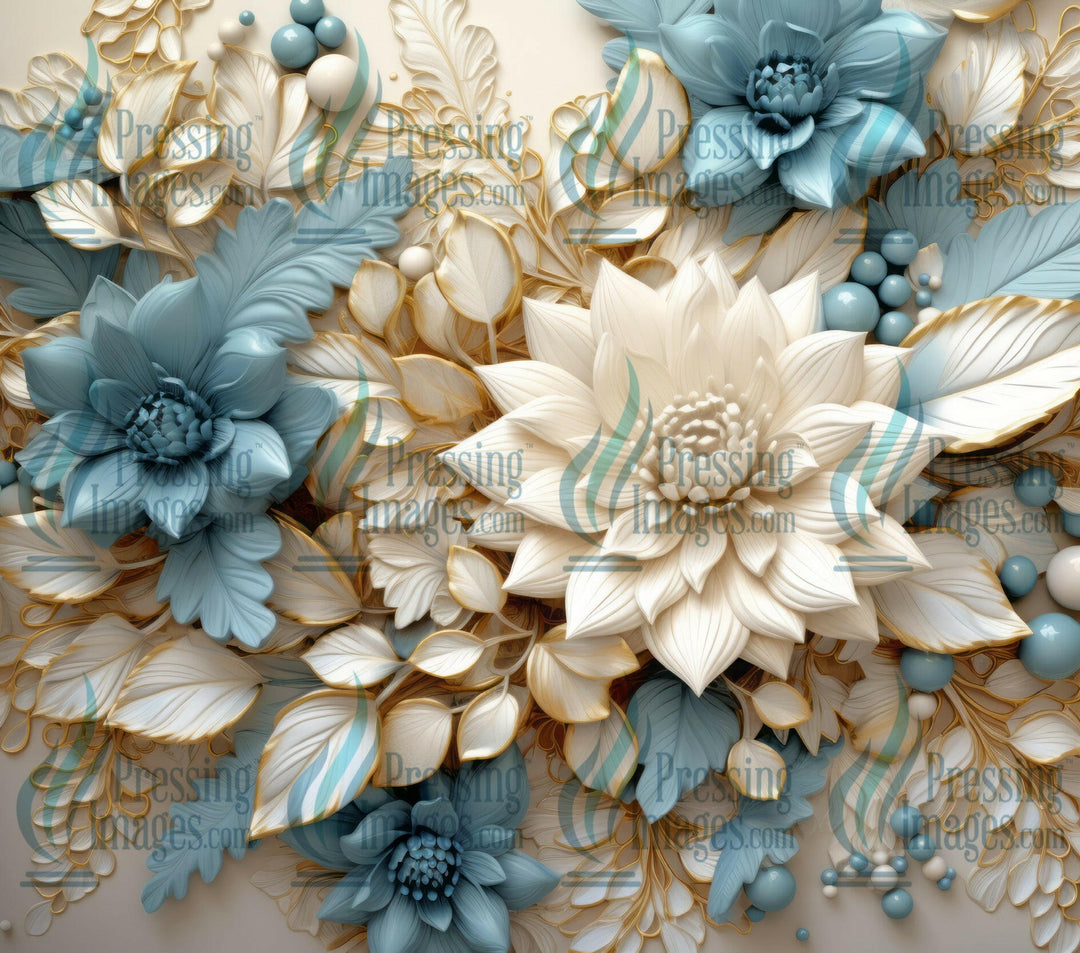 15303 flower tumbler Wrap.