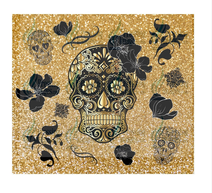 4954 Skull tumbler Wrap.