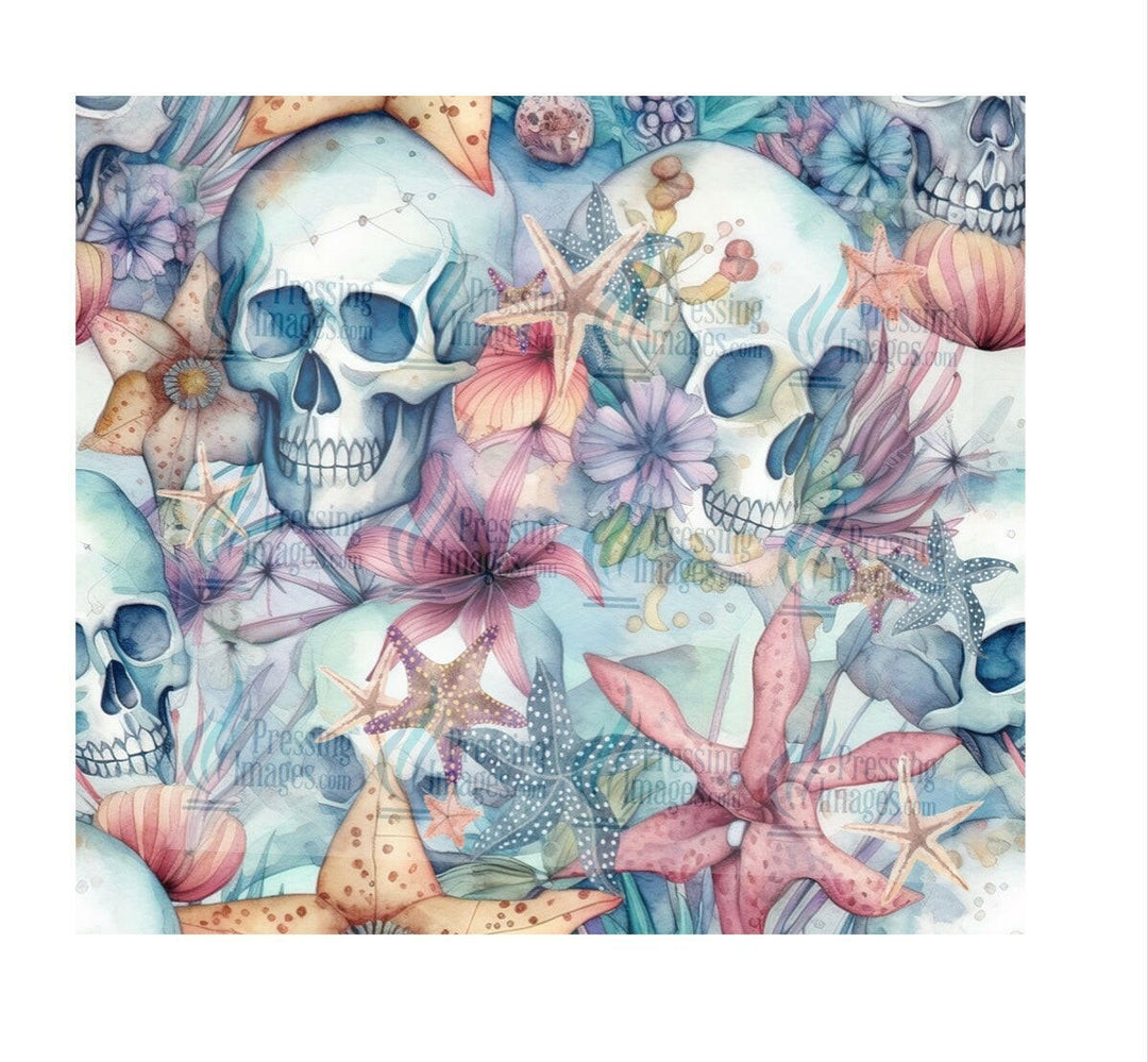 4935 Skull tumbler Wrap.