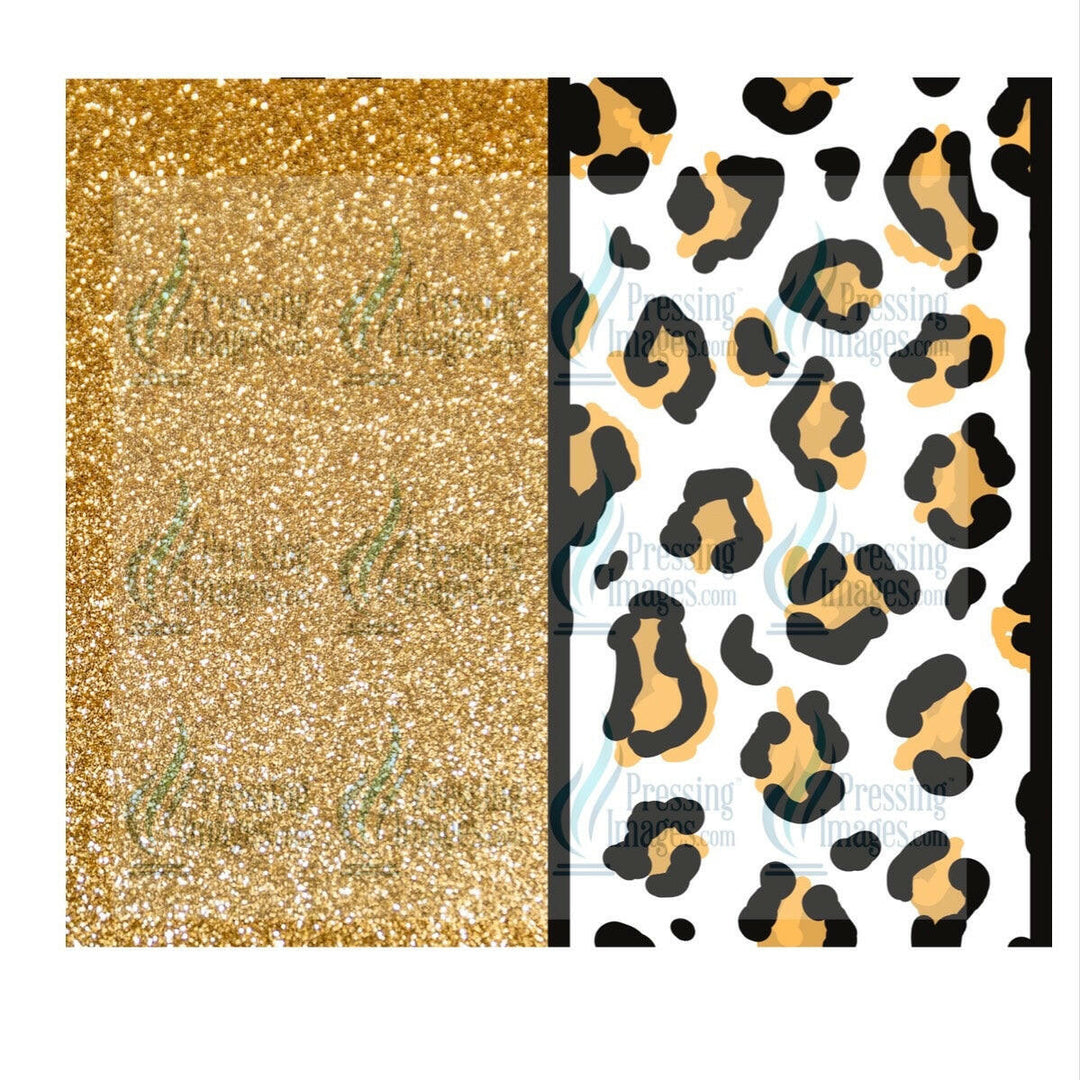 4837 Gold leopard Tumbler Wrap.
