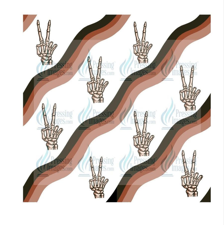 4830 Peace sign skull Tumbler Wrap.
